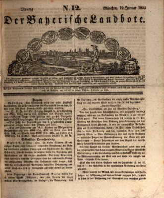 Der Bayerische Landbote Montag 12. Januar 1835