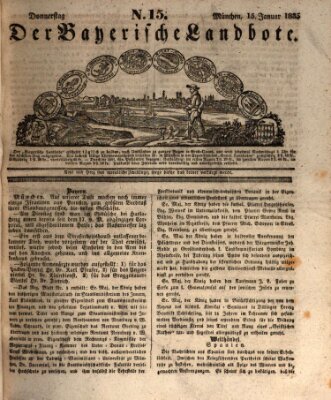 Der Bayerische Landbote Donnerstag 15. Januar 1835