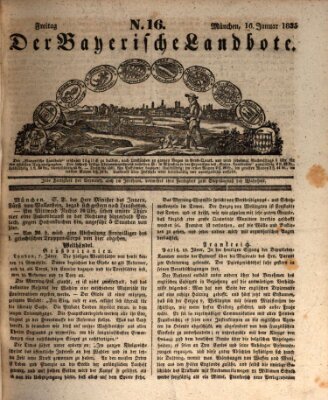 Der Bayerische Landbote Freitag 16. Januar 1835