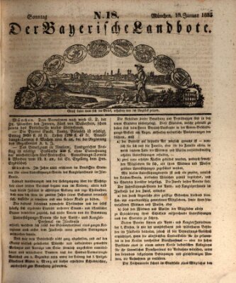 Der Bayerische Landbote Sonntag 18. Januar 1835