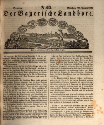 Der Bayerische Landbote Sonntag 25. Januar 1835