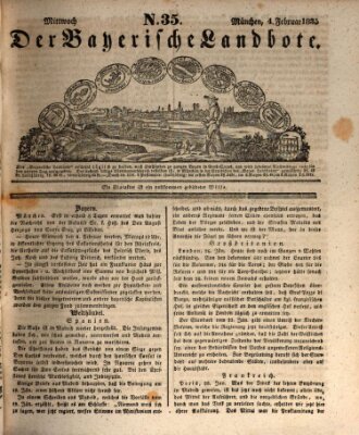 Der Bayerische Landbote Mittwoch 4. Februar 1835