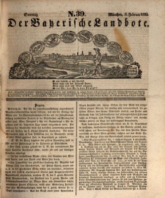 Der Bayerische Landbote Sonntag 8. Februar 1835