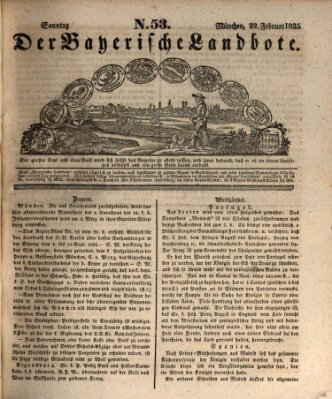 Der Bayerische Landbote Sonntag 22. Februar 1835