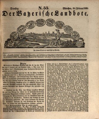 Der Bayerische Landbote Dienstag 24. Februar 1835