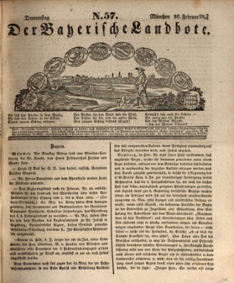 Der Bayerische Landbote Donnerstag 26. Februar 1835