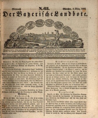 Der Bayerische Landbote Mittwoch 4. März 1835