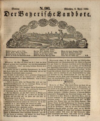 Der Bayerische Landbote Montag 6. April 1835