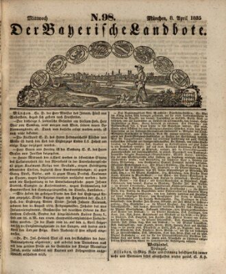 Der Bayerische Landbote Mittwoch 8. April 1835