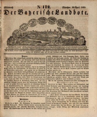 Der Bayerische Landbote Mittwoch 22. April 1835