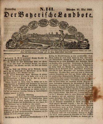 Der Bayerische Landbote Donnerstag 21. Mai 1835