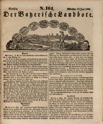 Der Bayerische Landbote Samstag 13. Juni 1835