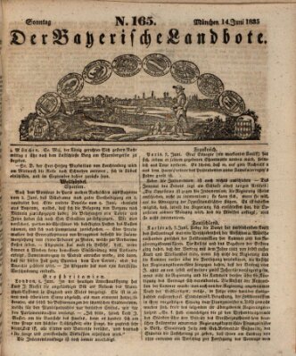 Der Bayerische Landbote Sonntag 14. Juni 1835