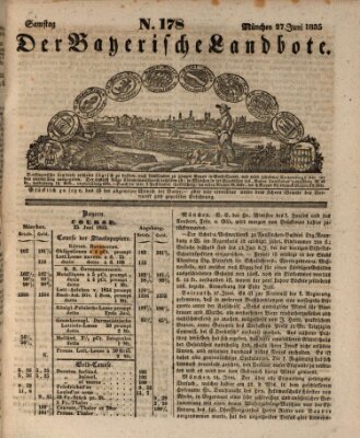 Der Bayerische Landbote Samstag 27. Juni 1835