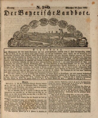 Der Bayerische Landbote Montag 29. Juni 1835