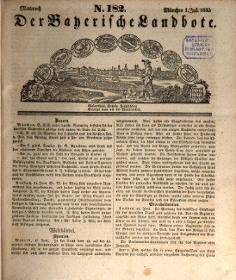 Der Bayerische Landbote Mittwoch 1. Juli 1835