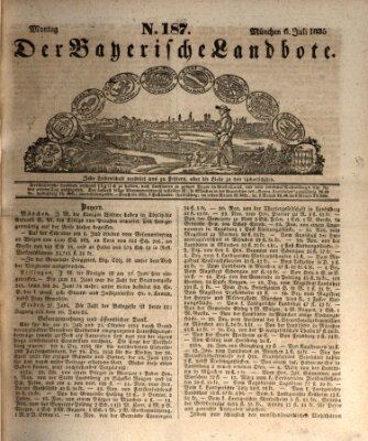 Der Bayerische Landbote Montag 6. Juli 1835