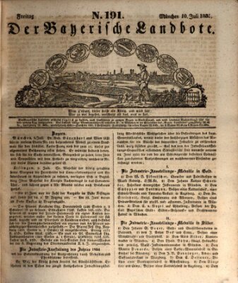 Der Bayerische Landbote Freitag 10. Juli 1835