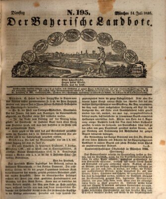 Der Bayerische Landbote Dienstag 14. Juli 1835