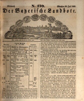 Der Bayerische Landbote Mittwoch 29. Juli 1835