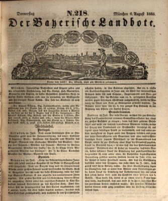 Der Bayerische Landbote Donnerstag 6. August 1835