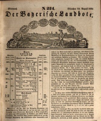 Der Bayerische Landbote Mittwoch 12. August 1835