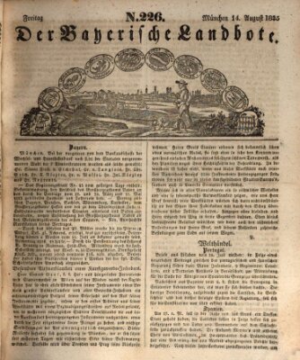 Der Bayerische Landbote Freitag 14. August 1835