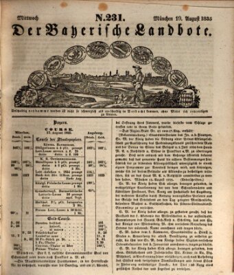 Der Bayerische Landbote Mittwoch 19. August 1835