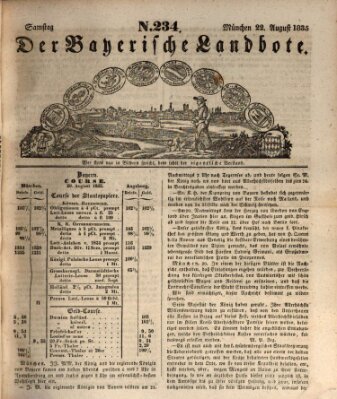 Der Bayerische Landbote Samstag 22. August 1835