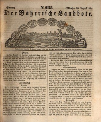Der Bayerische Landbote Sonntag 23. August 1835