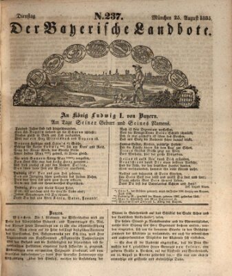 Der Bayerische Landbote Dienstag 25. August 1835