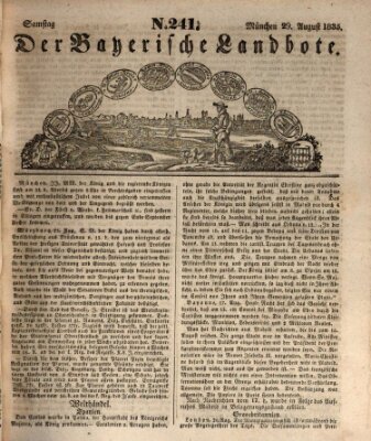 Der Bayerische Landbote Samstag 29. August 1835
