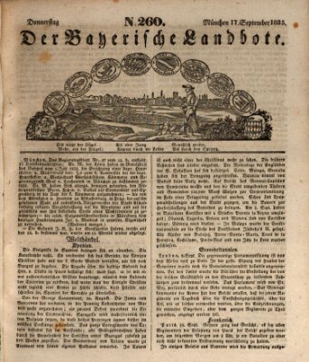 Der Bayerische Landbote Donnerstag 17. September 1835