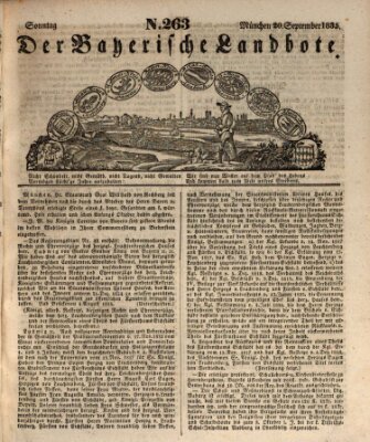 Der Bayerische Landbote Sonntag 20. September 1835