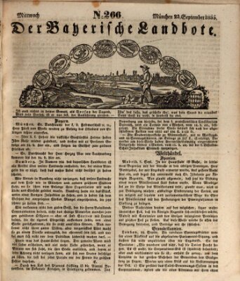 Der Bayerische Landbote Mittwoch 23. September 1835