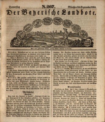 Der Bayerische Landbote Donnerstag 24. September 1835