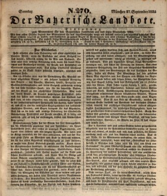 Der Bayerische Landbote Sonntag 27. September 1835
