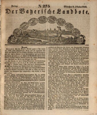 Der Bayerische Landbote Freitag 2. Oktober 1835