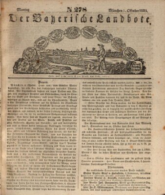 Der Bayerische Landbote Montag 5. Oktober 1835