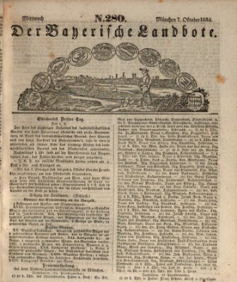 Der Bayerische Landbote Mittwoch 7. Oktober 1835