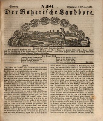 Der Bayerische Landbote Sonntag 11. Oktober 1835