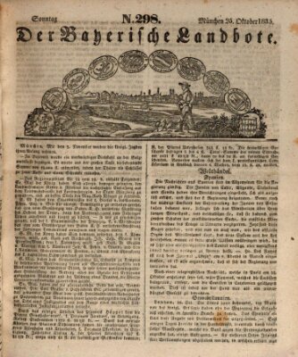 Der Bayerische Landbote Sonntag 25. Oktober 1835