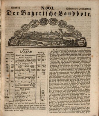 Der Bayerische Landbote Mittwoch 28. Oktober 1835