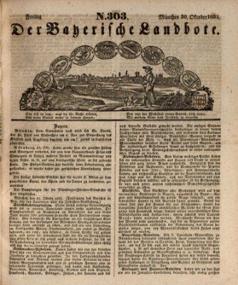 Der Bayerische Landbote Freitag 30. Oktober 1835