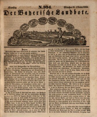 Der Bayerische Landbote Samstag 31. Oktober 1835