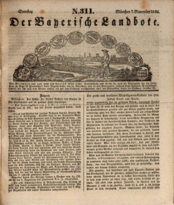 Der Bayerische Landbote Samstag 7. November 1835