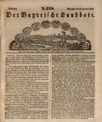 Der Bayerische Landbote Samstag 14. November 1835