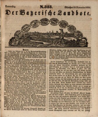 Der Bayerische Landbote Donnerstag 19. November 1835