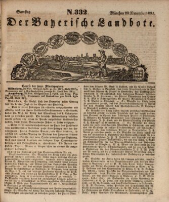 Der Bayerische Landbote Samstag 28. November 1835