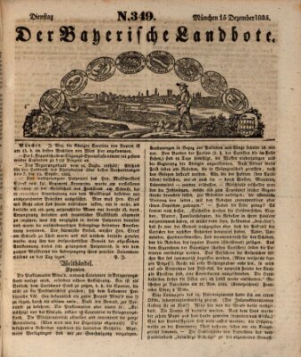 Der Bayerische Landbote Dienstag 15. Dezember 1835